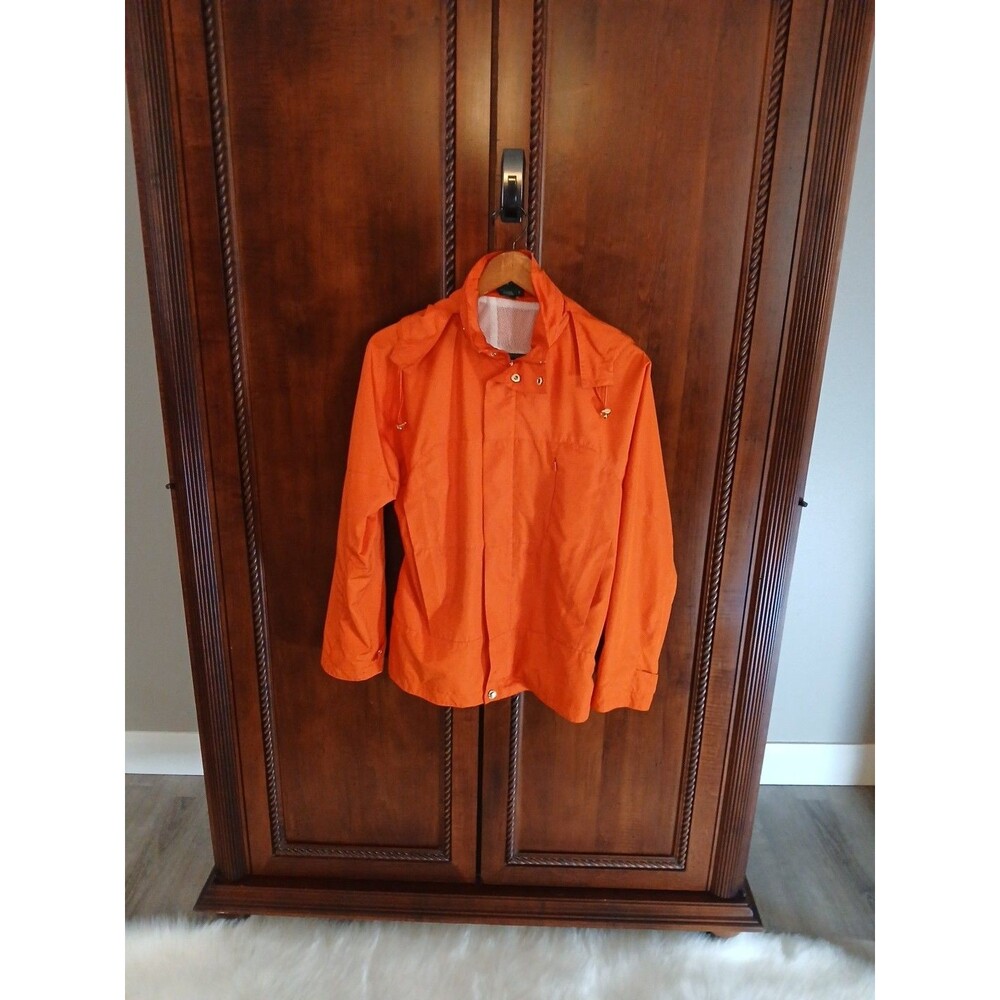Lauren Ralph Lauren Women's Size S Lightweight Summer Raincoat Orange/Gold